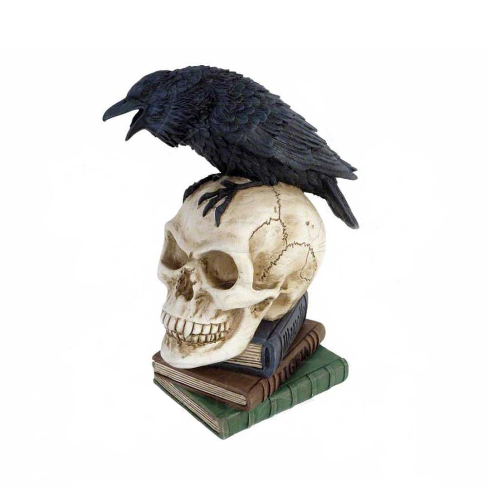 Poes Raven skull figurine - Gothic Raven Edgar Allan Poe - Alchemy Gothic